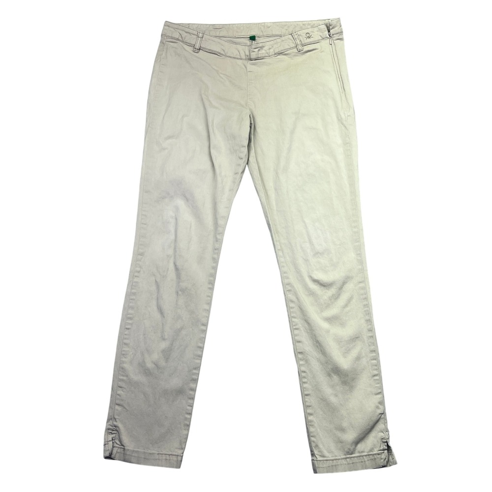 United Colors‎ of Benetton Tan Pants Womens Straight Leg Casual Sz 31" Preppy